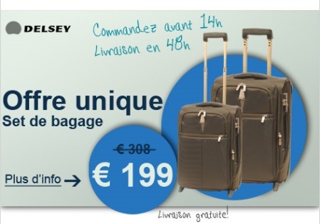 Set de valises Delsey: offre unique